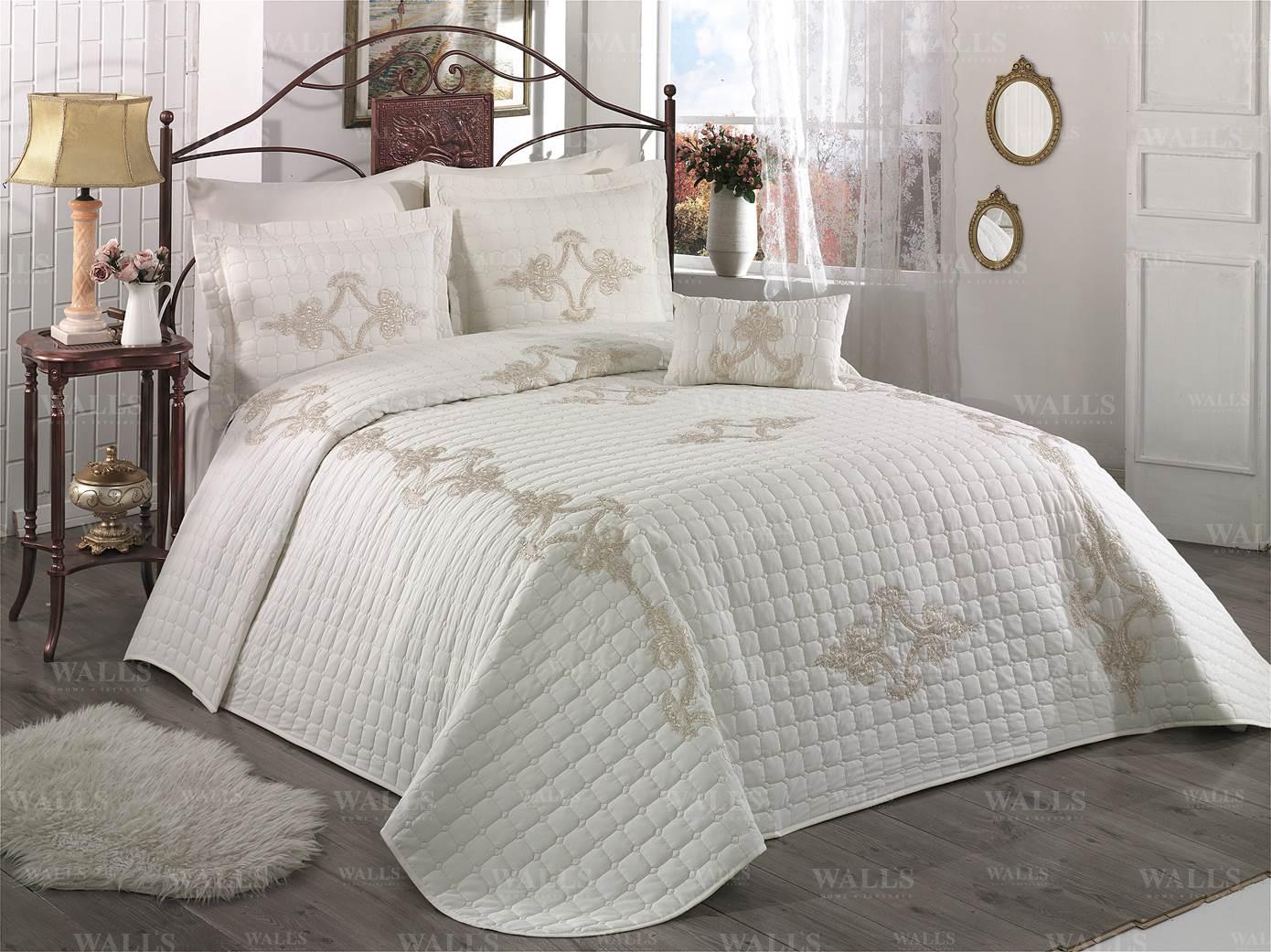 StarLife Nakış İşlemeli Yatak Örtüsü Walls Home Collection